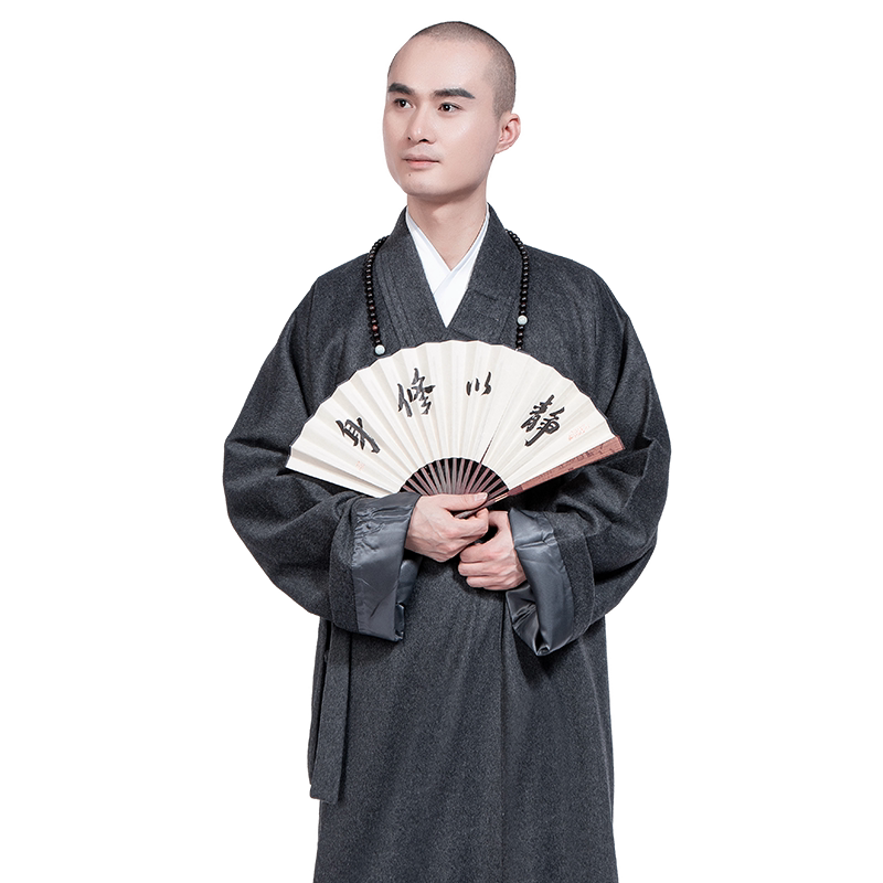 缎梵僧衣冬季保暖和尚进口羊毛