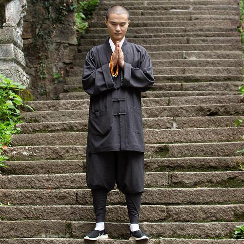 缎梵僧服短褂春秋款和尚衣服