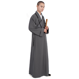 缎梵四季款僧服长褂不起皱大褂和尚衣服出家人长袍比丘尼僧侣衣服