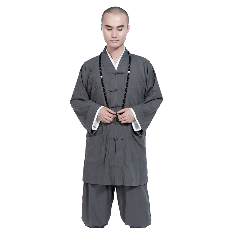 缎梵僧服短褂套装夏季薄款