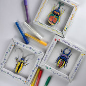 昆虫标本自然生物课学生儿童手工diy制作材料包益智天牛立体艺术