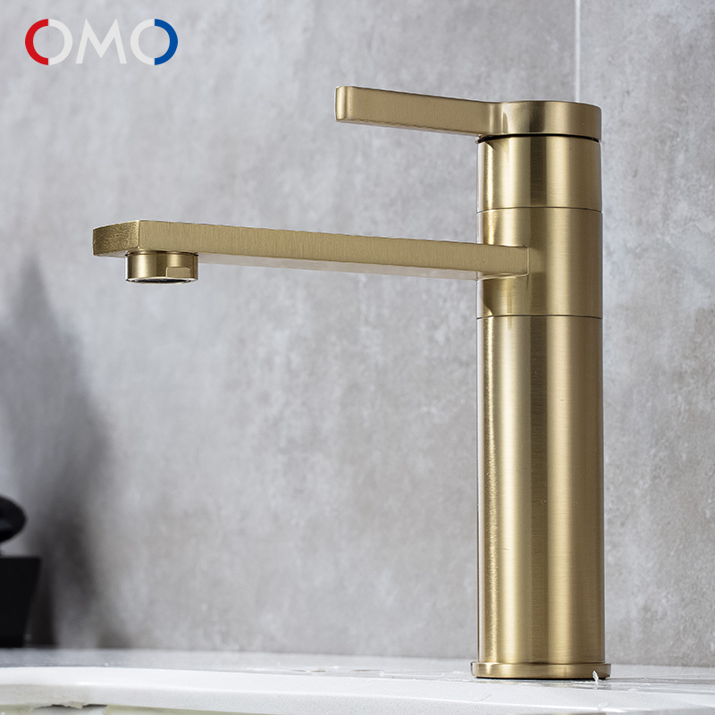 omo全铜加高台盆冷热水龙头