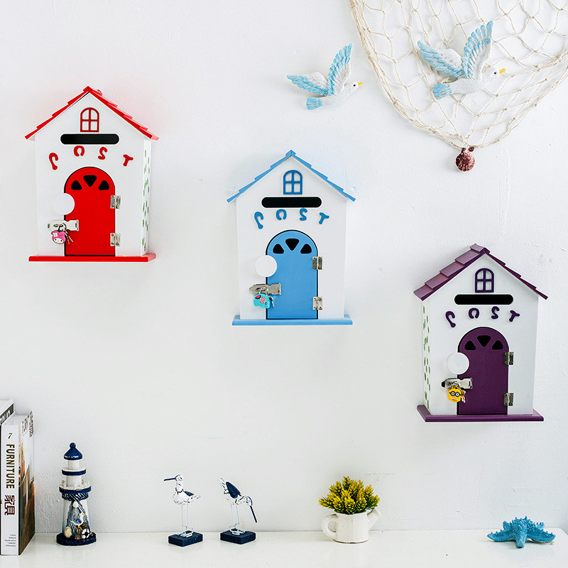 幼儿园家居壁饰信报箱邮箱意见箱挂墙田园地中海风格彩绘木质民便信箱