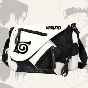 2024新品动漫周边背包 火影忍者 鸣人佐助写轮眼单肩包男女斜挎包