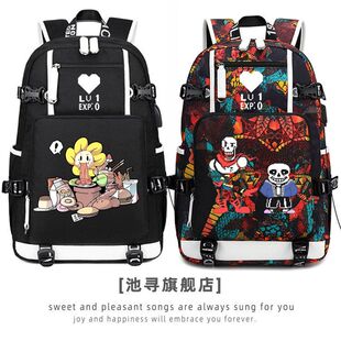 2024传说之下书包Undertale骷髅兄弟sans动漫游戏周边双肩背包大