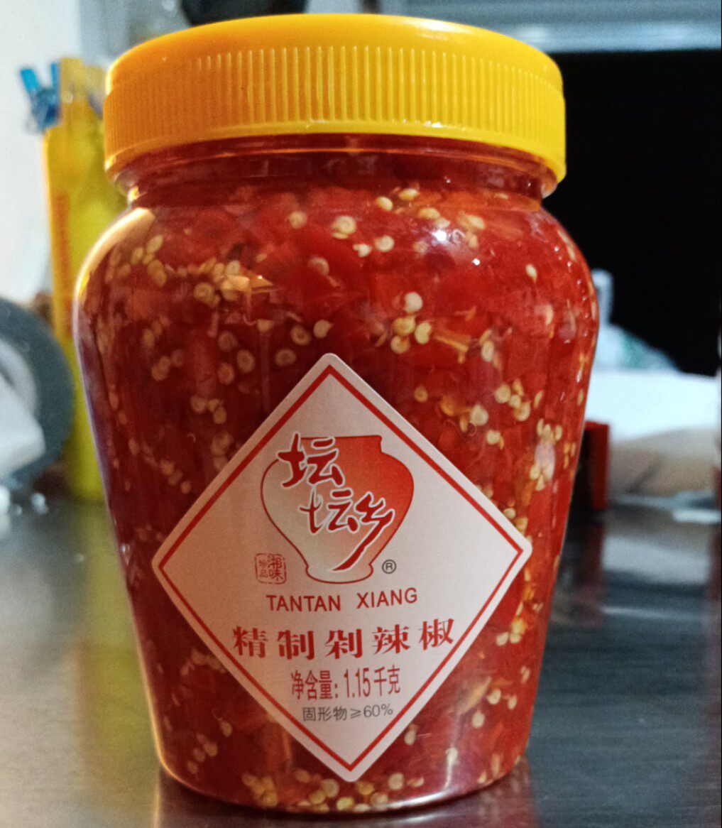 坛坛乡精制剁辣椒1150g瓶装香辣椒酱湖南特产家常炒菜蒸菜入味酱