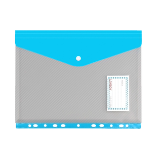 A4加厚大容量按扣试卷11孔收纳袋活页文件袋透明塑料学生用档案资料袋文件夹包文具商务办公用品定制印LOGO