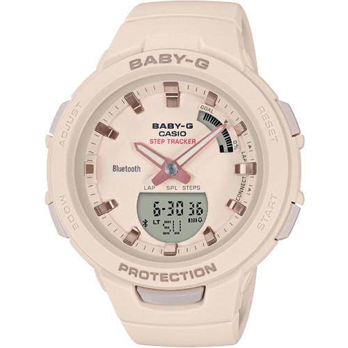 Casio卡西欧Casio BSAB1004A1JF女手表Baby G女士粉色蓝牙