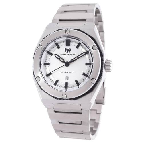Technomarine TM 416043珊瑚银色表盘36 mm男士手表