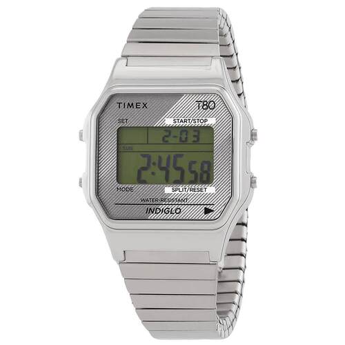 Timex天美时TW2R79100VQ 80数字的表盘34 mm中性手表