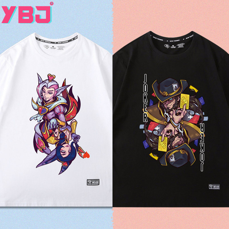 男士短袖2020新款潮流 卡牌妖姬凯隐洛霞游戏T恤衫短袖半袖男学生