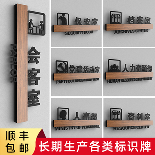 高级感公司部门会客室档案室人事部标识牌活动室人力资源部资料室保安室指示牌亚克力标识门牌标志牌定制订做