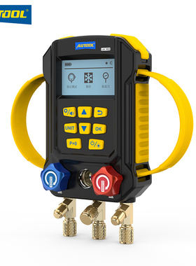 AUTOOL LM160汽车冷媒压力表空调维修加压制冷抽真空电子压力表