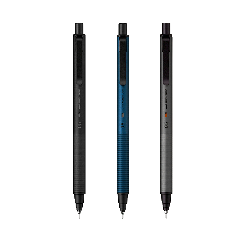 日本uni三菱自动铅笔M5-KH自转铅笔升级版KuruToga黑科技自转铅芯不易断芯书写不断铅金属自动铅0.5mm高颜值