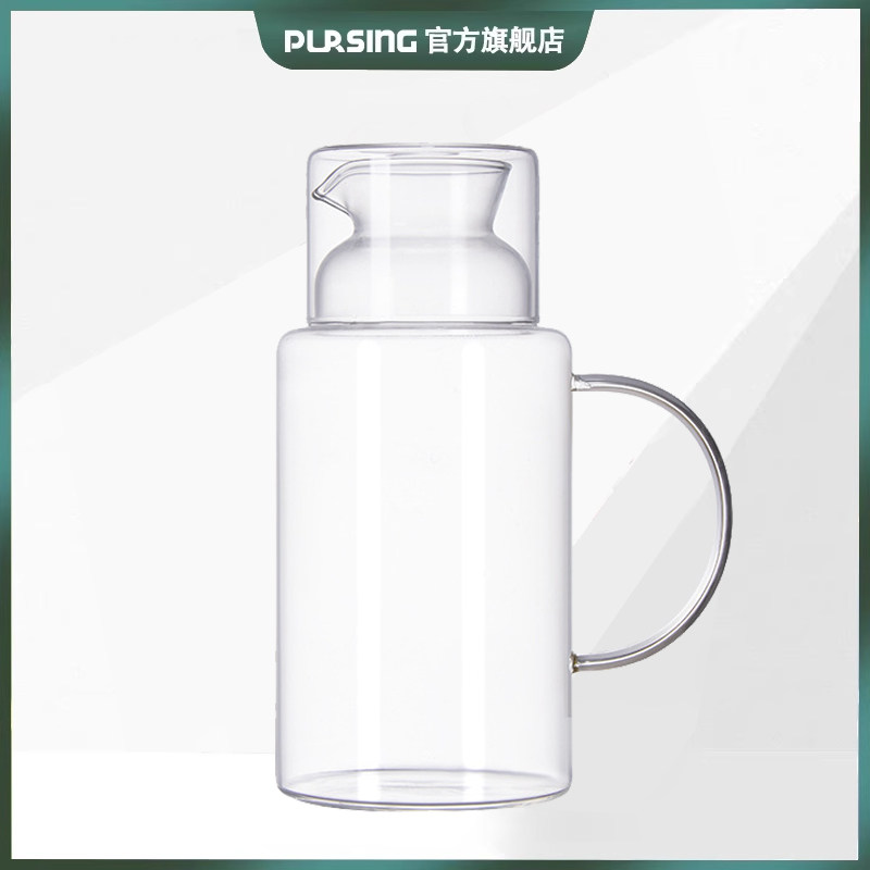 pursing冷水壶加厚耐高温玻璃家用凉水壶耐热泡茶壶煮茶壶果茶壶