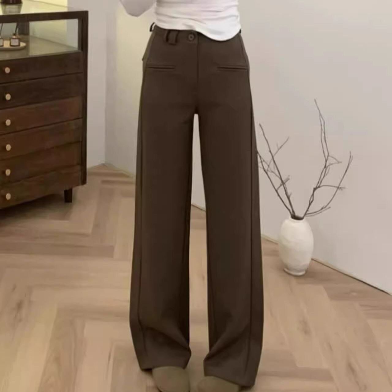 加厚阔腿西装裤休闲裤