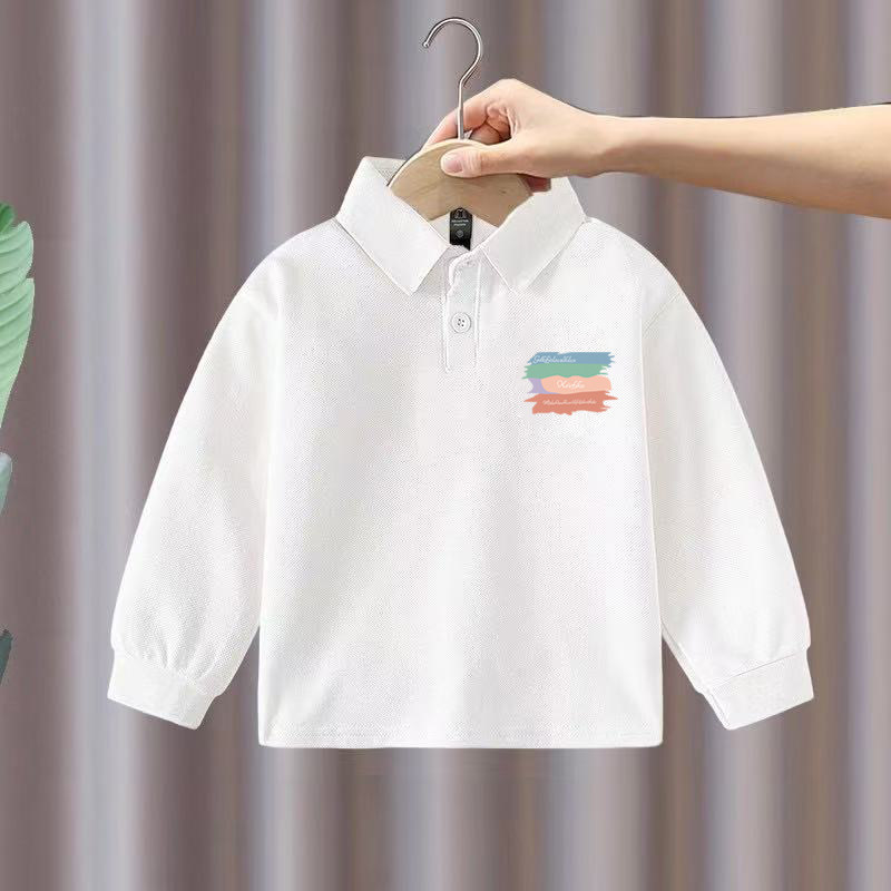 100%纯棉男童Polo长袖t恤2026春秋中小儿童宝宝卡通简约打底上衣,童装/婴儿装/亲子装,儿童POLO衫,淘宝优惠券,粉丝福利购,淘宝优惠卷