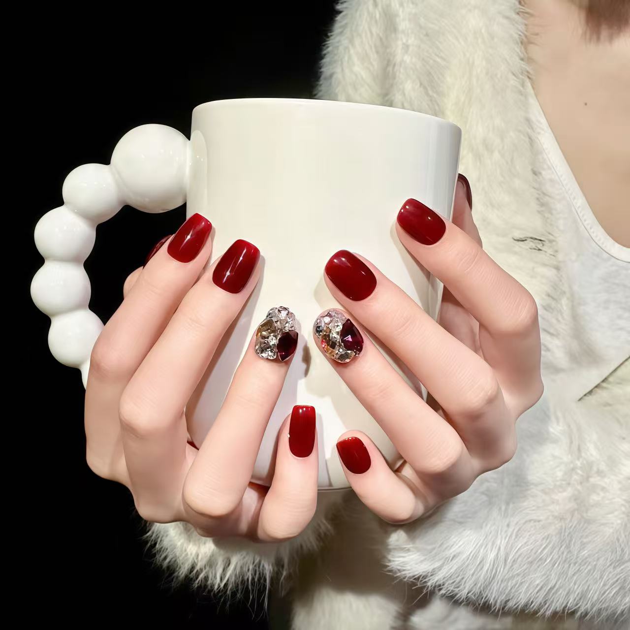 红金绮梦-Naier 奈儿轻奢高定美甲穿戴甲10片装