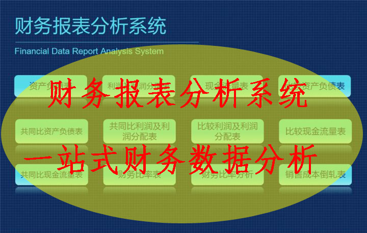 财务报表分析系统（一站式财务数据分析）13张Excel表格模板公式