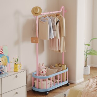 ins风挂衣架落地卧室衣帽架宿舍小型客厅家用衣服收纳晾衣架移动