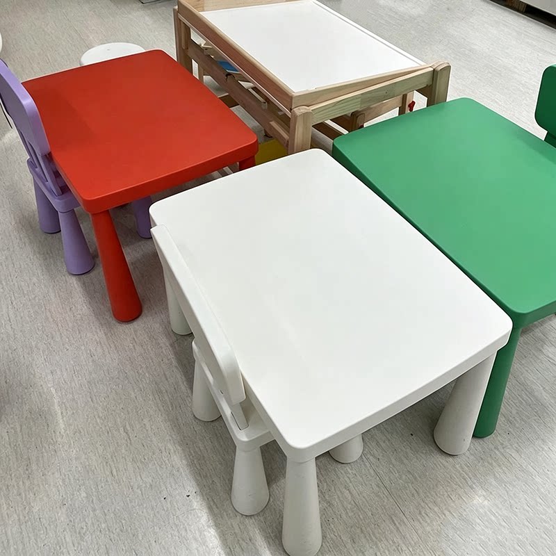 幼儿园儿童桌椅套装玛莫特宝宝学习书桌可升降多功能塑料方桌椅