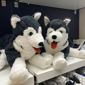 里夫利毛绒玩具哈士奇狗西伯利亚爱斯基摩犬儿童玩具狗狗公仔礼物