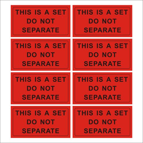 亚马逊英文套装勿拆this is a set do not separate 警告语标签Q