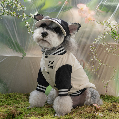 可爱卡通猫咪狗狗衣服棒球服春秋