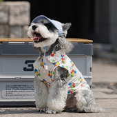 ins可爱宠物衬衫 泰迪比熊雪纳瑞大中小型犬猫咪衣服 防晒衣春夏装