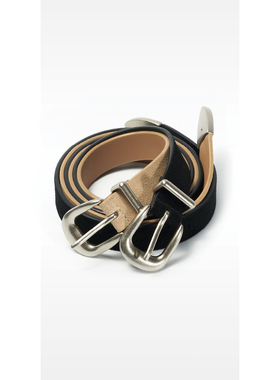 SOFT CONTAINER 翻毛皮哑光银带扣皮带RADIANCE-Blue