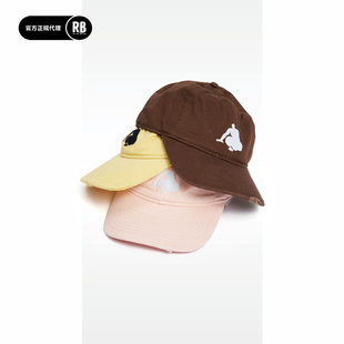 SOFT CONTAINER 非洲插画做旧破坏棒球帽男RADIANCE-Blue