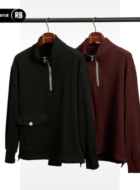 NOSALIGIA 秋冬新品汉麻棉拉链卫衣男RADIANCE-Blue