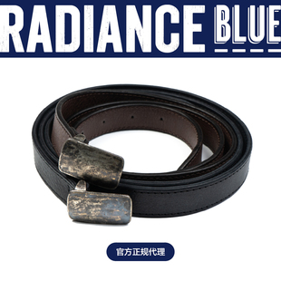 CLASSIC PORTER 秋冬新品 手敲925银卡扣牛皮腰带RADIANCE Blue