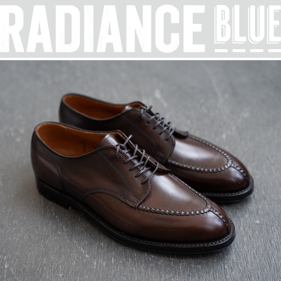 alden 968 a楦nst深棕小牛皮德比国内现货radiance-blue