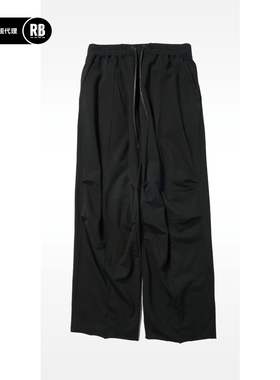 THEVIRIDIANNE 新品轻薄毛圈面料膝褶卫裤男RADIANCE-Blue