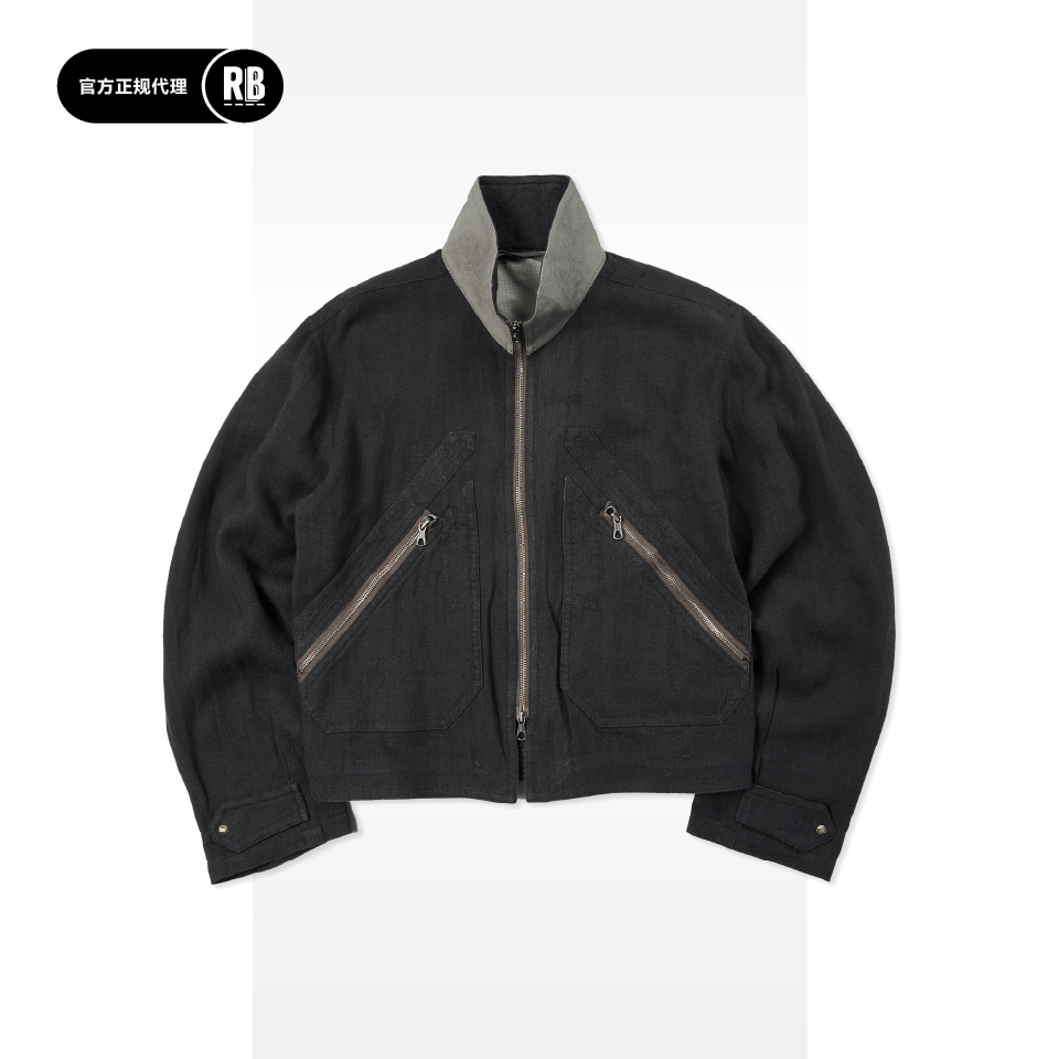 MotivMfg高捻斜纹麻V字夹克