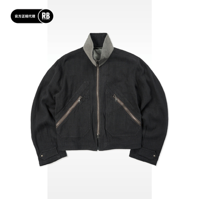 MotivMfg高捻斜纹麻V字夹克