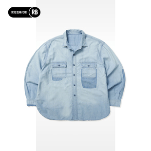 男RADIANCE PORTER 肖申克尚布雷补丁衬衫 春夏新品 Blue CLASSIC