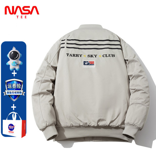 NASA秋冬新款加厚棉衣飞行员外套男女情侣ma1夹克棒球棉服潮流牌