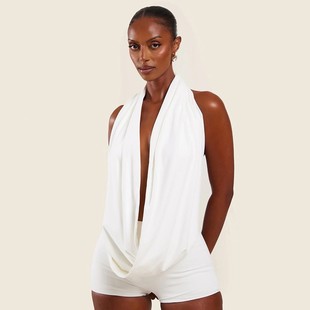 three part short Bareback 套装 rope set露背绑绳短款 女 binding