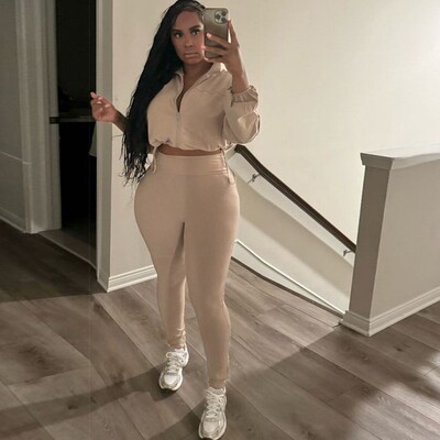 休闲气质连衣裙上衣套装