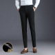 商务正装 合身裤 子休闲直筒长裤 西裤 裤 秋冬季 黑色加绒保暖西装 男士