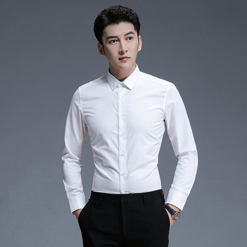 ieu青年商务正装免烫长袖衬衫