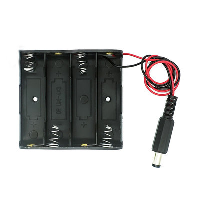 6V带线带开关4节装5号电池盒 带DC头四节