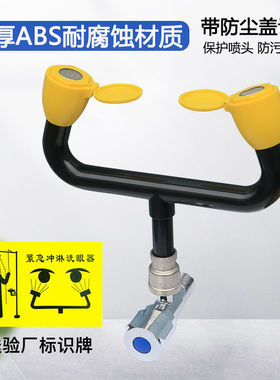 工业洗眼器不锈钢304简易式洗眼器双口单口紧急验厂冲淋洗眼器