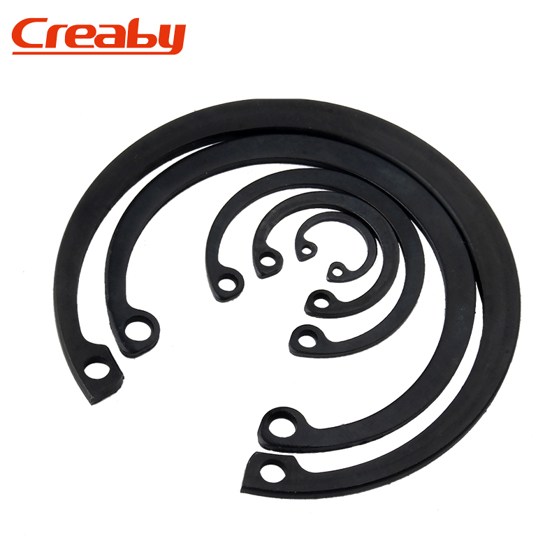 铁黑孔用卡簧内卡卡簧C型挡圈孔用弹性挡圈国标孔卡65锰8-100