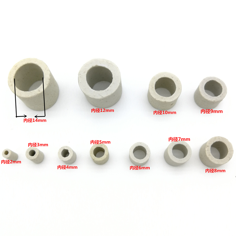 耐高温陶瓷套管电炉丝烤箱绝缘瓷珠内径2mm 3 4 5 6毫米 7 8 9 10