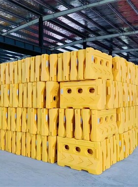 三孔水马新料注水围挡道路施工围栏塑料路锥隔离墩吹塑滚塑防撞桶