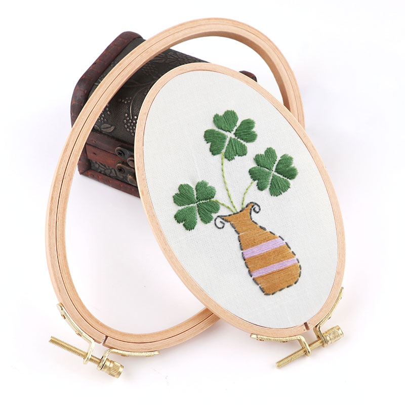 椭圆形绣棚刺绣花绷子实木绣绷椭圆框绣蹦撑子绣架固定圈蹦子绣箍