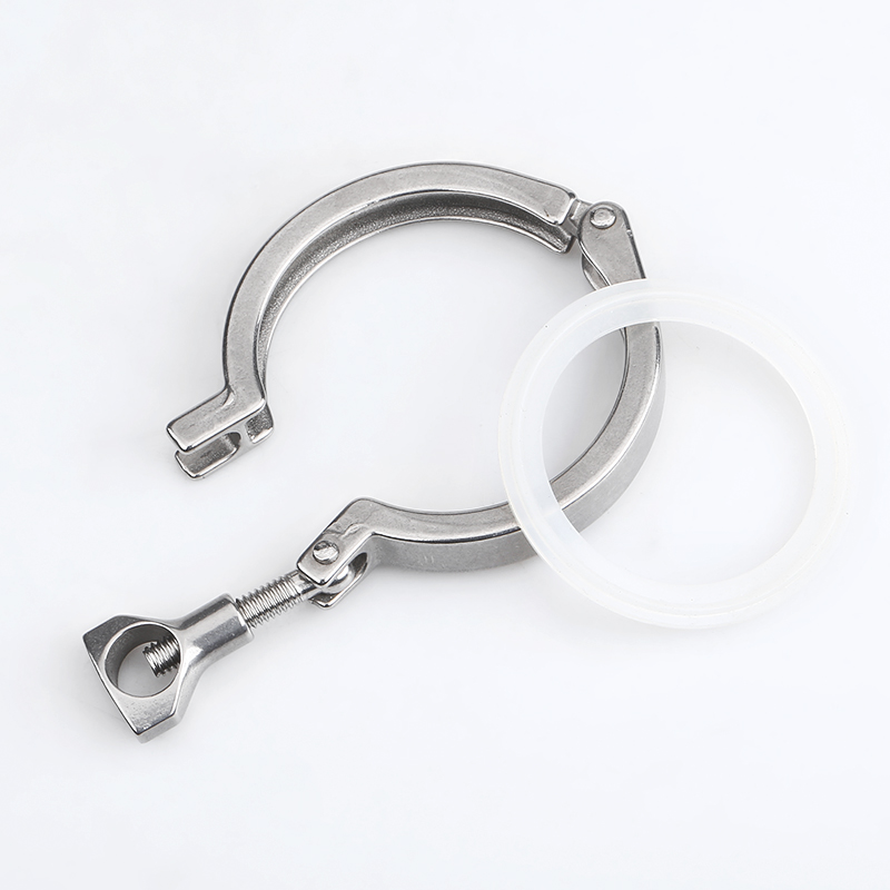 卫生级快装卡箍硅胶垫片套装304不锈钢接头卡盘抱箍精铸卡扣管夹